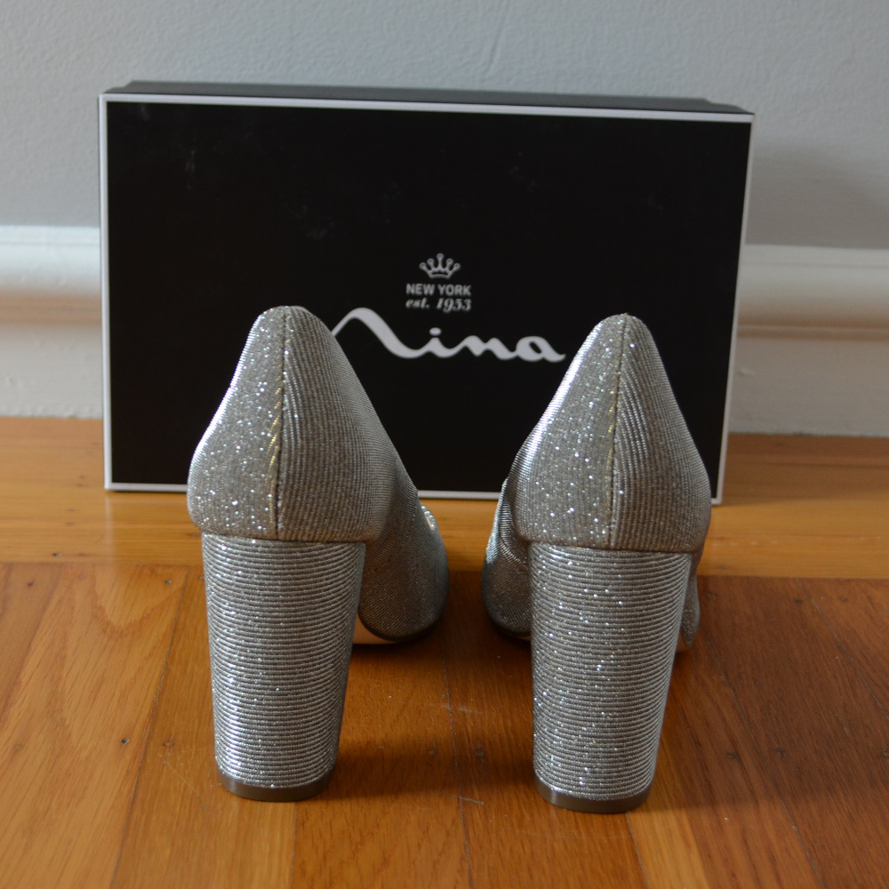 NINA Peep Toe Glitter Pump - Picture 5 of 8